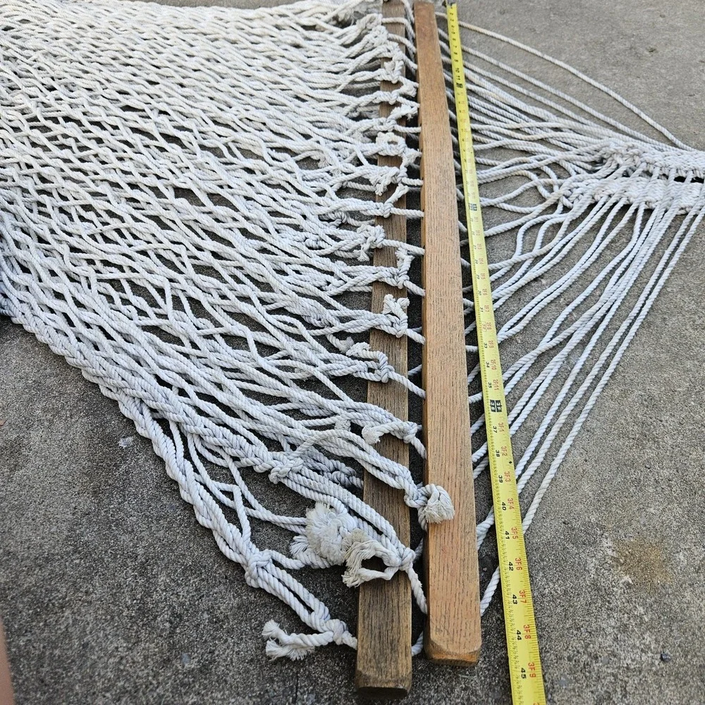 Genuine‎ Hatteras Large 6 Ft Dura Cord Rope Hammock Beige